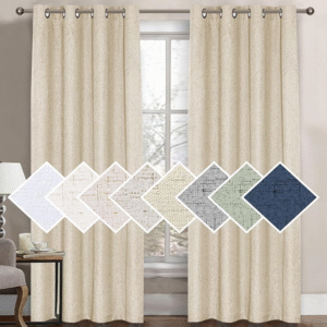 [1801] 100% Blackout Curtains for Bedroom with Coated Backing