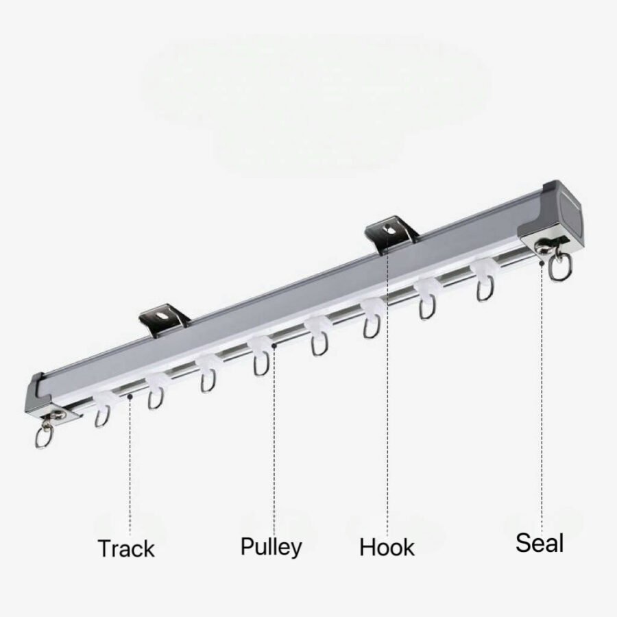 [0925] Alloy Curtain Track Gliders  Straight Track - Image 5