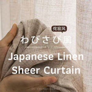 [JLS] Semi Sheer Curtain Langsir Japanese Linen
