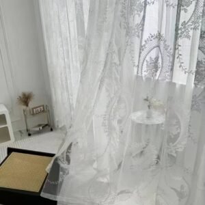 [MFS] Semi Sheer Curtain Langsir Deluxe Embroidered Lace